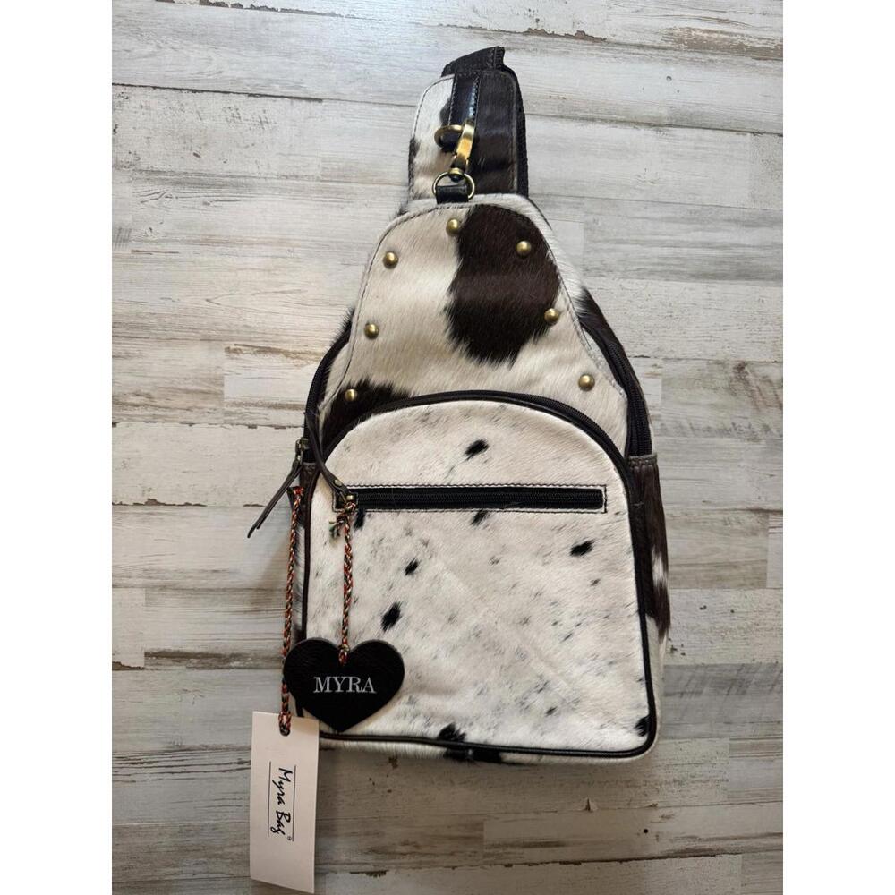 NEW MYRA BAG JIMSON'S PASS SLING COWHIDE BAG  SHOULDER BAG  S-9753 MAKE OFFER!!!